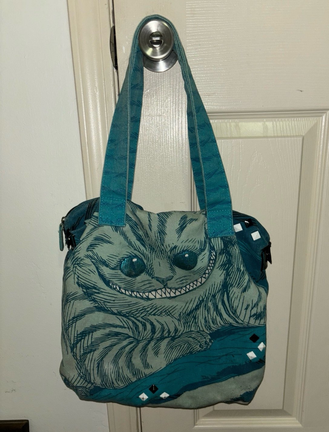 Hot Topic Cheshire Cat Blue Tote