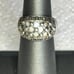 Sterling silver mother of pearl and marcasite ring