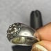 Sterling silver mother of pearl and marcasite ring