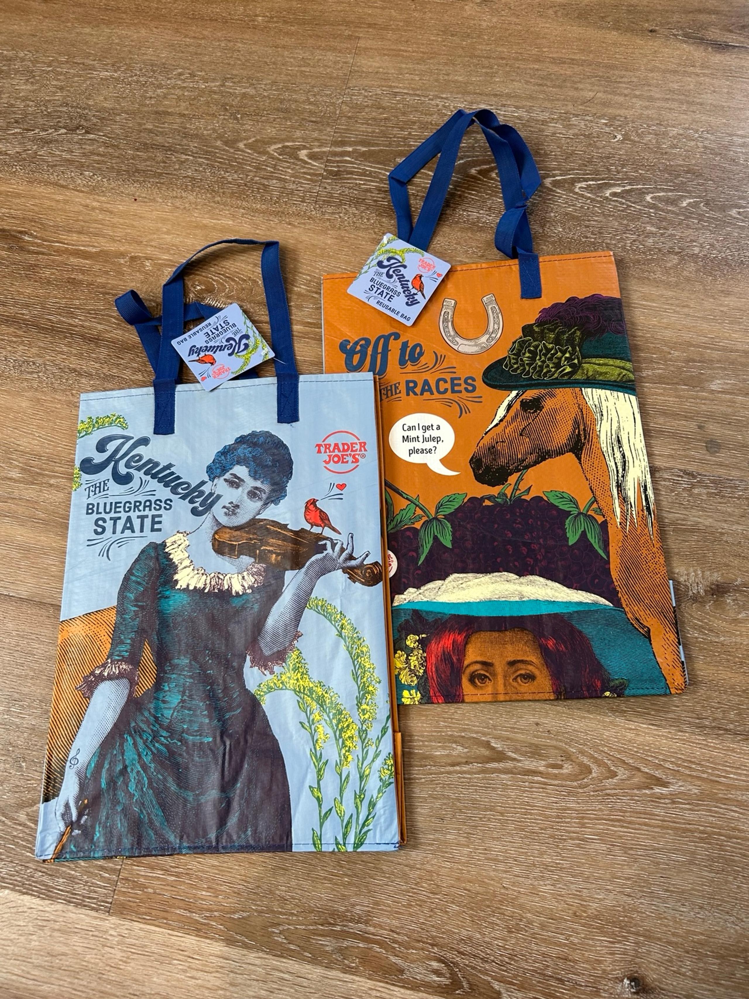 Set of 2 - NWT Trader Joe’s Kentucky Reusable Grocery Tote Bag
