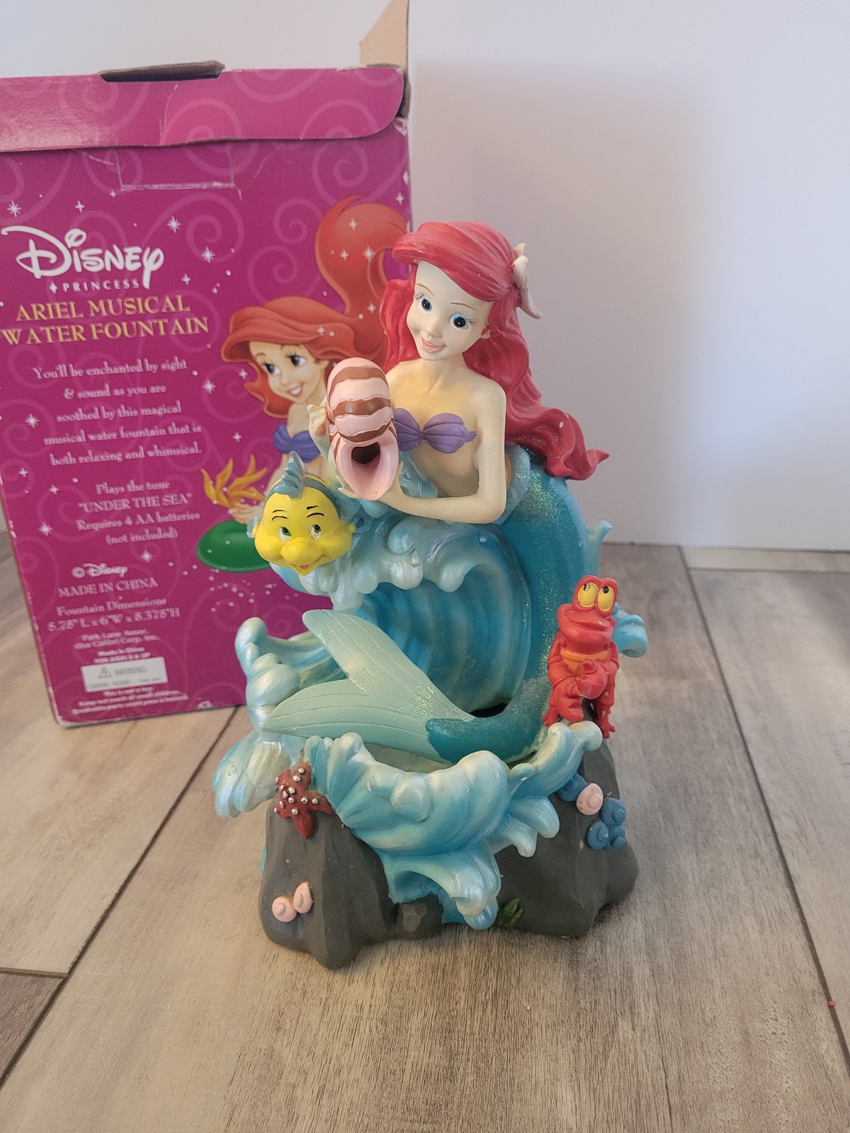Vintage 1988 Disney Princess Ariel The Little Mermaid Musical Water Fountain