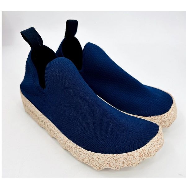 Asportuguesas Knit Platform Clip Slip on Sneaker Shoe Blue Womens size 6.5 New
