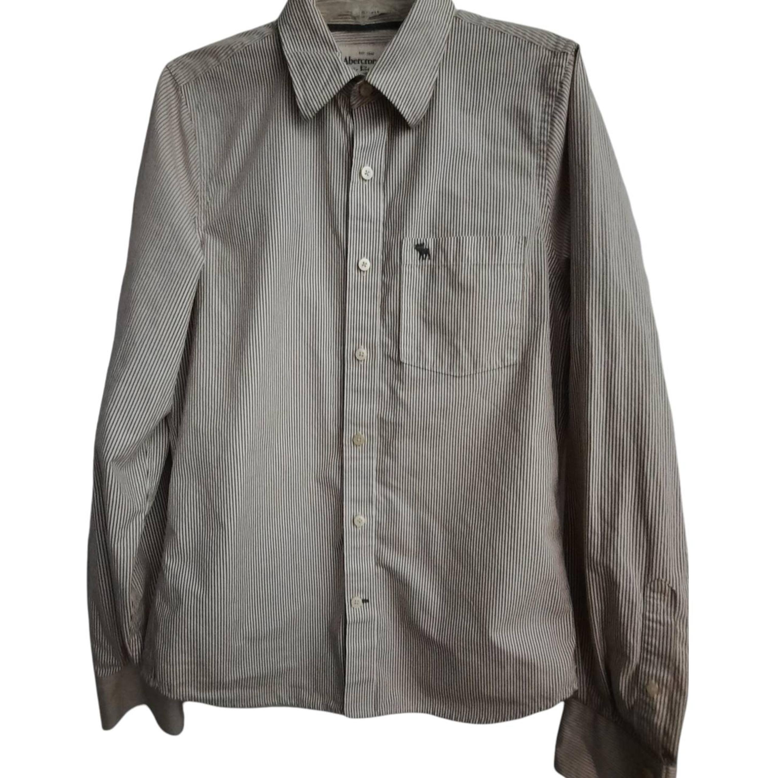 Abercrombie & Fitch men's muscle dress striped shirt