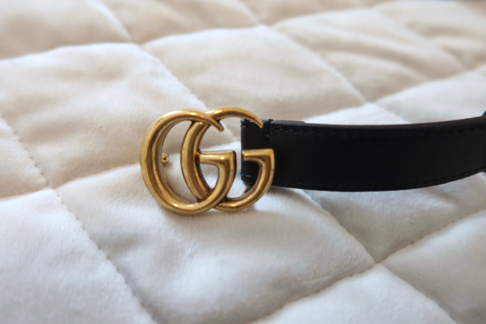 Gucci Leather Belt with double G buckle