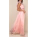 Lulus Decadent Dreamer Pink Floral Backless One-Shoulder Maxi Dress Size L