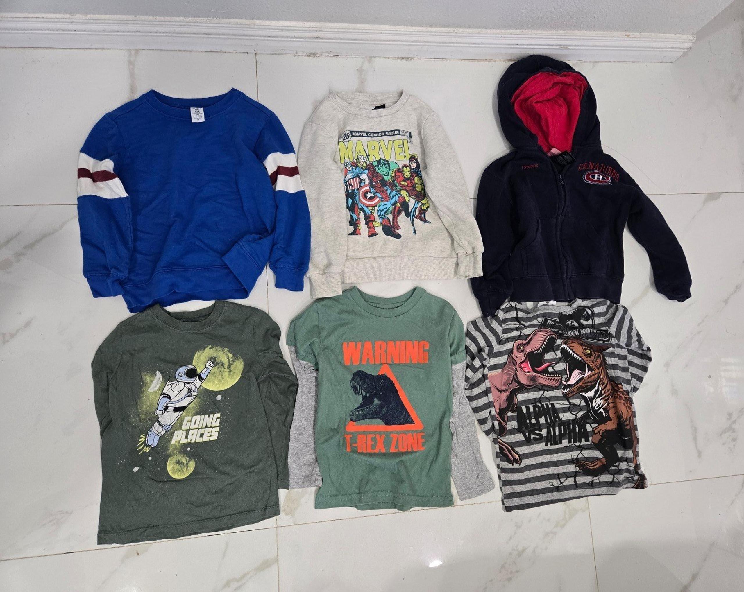 4T clothes for boys. Long sleeve shirts, jacket sweaters, jeans , and pants