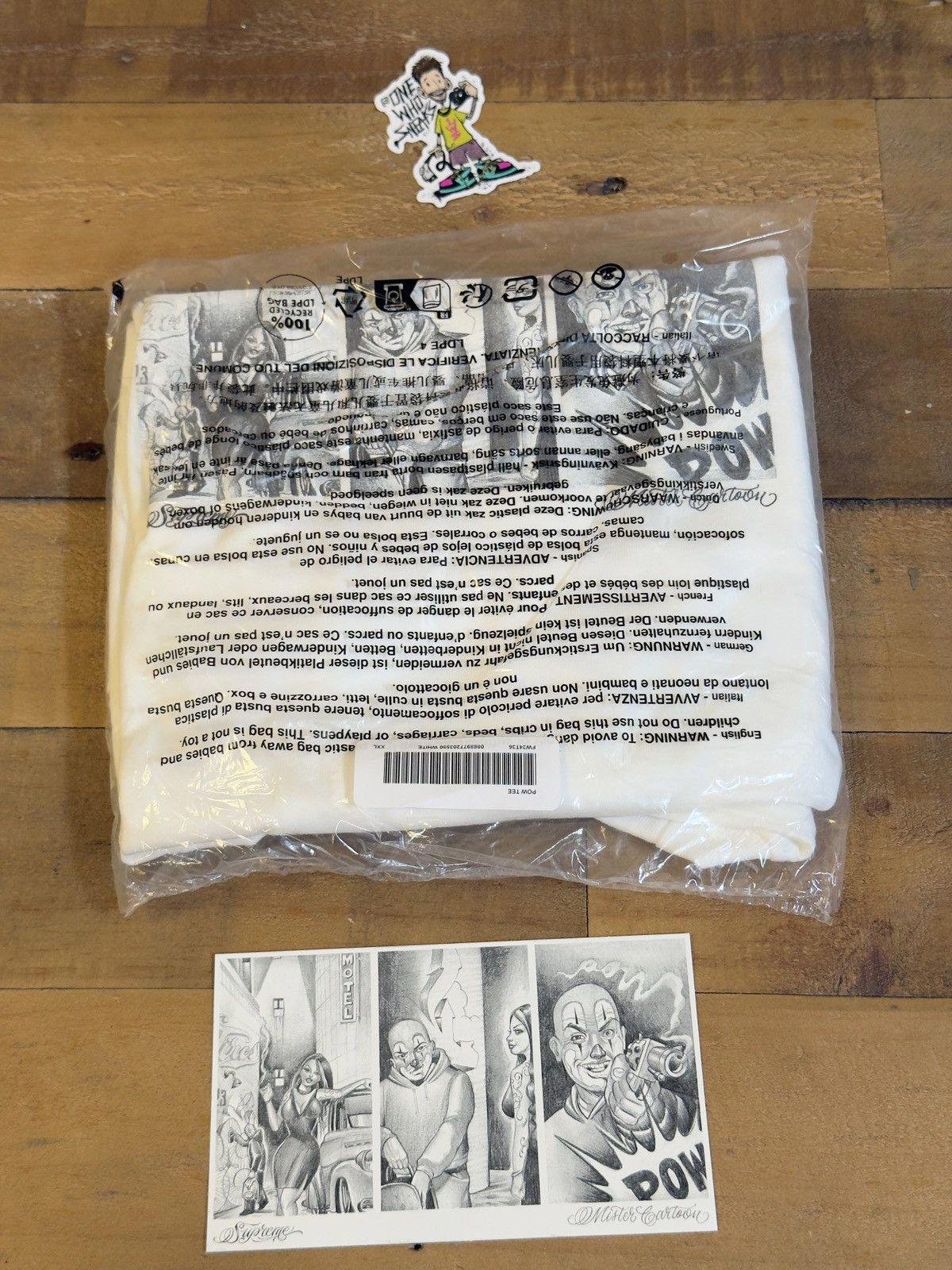 Supreme Mister Cartoon Tee & Sticker Size XXL