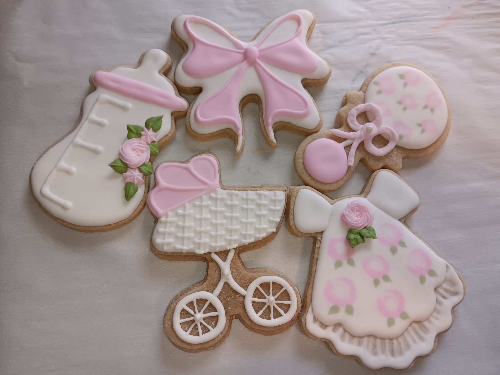 1 Dozen Girl Baby Shower Sugar Cookies