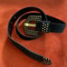 Milor Leather belt with gold embellishment.