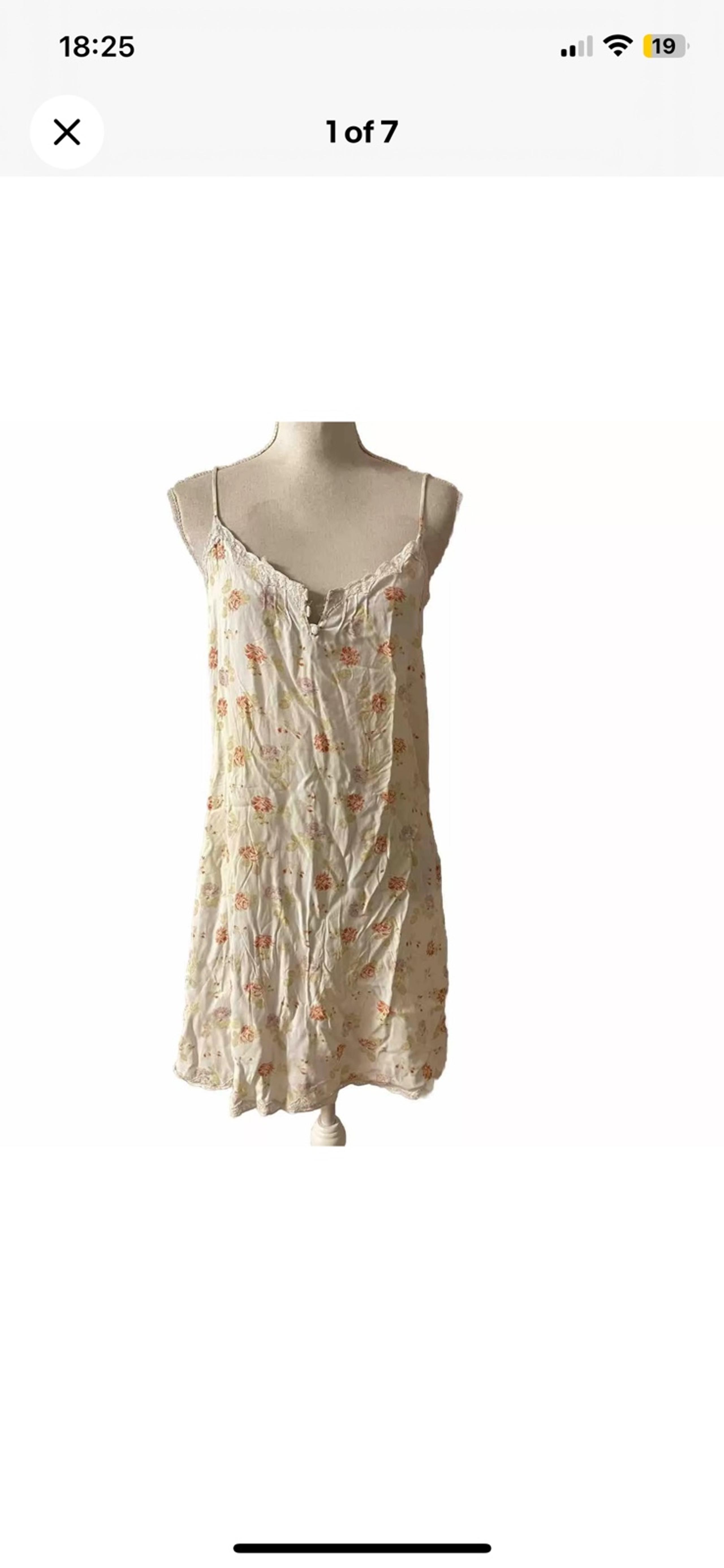 Vintage Laura Ashley White Red Floral Strappy Sun Dress Bold Summer Sz ? Flawed
