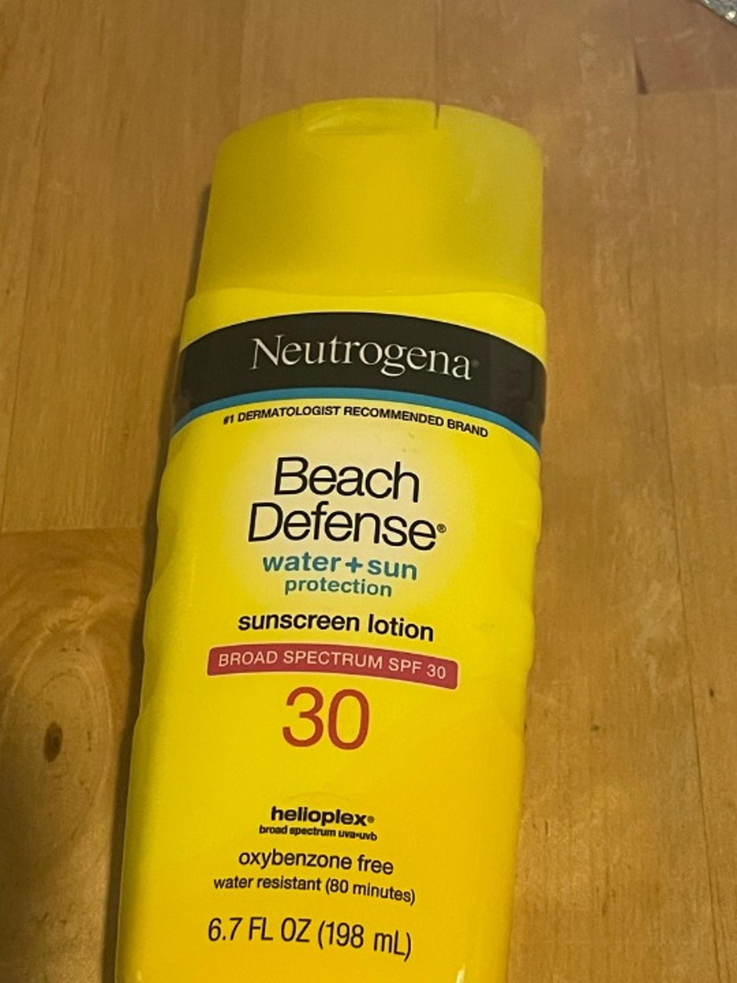 Neutrogena Beach Defense Water + Sun Protection Sunscreen Lotion SPF 30 6.7 oz