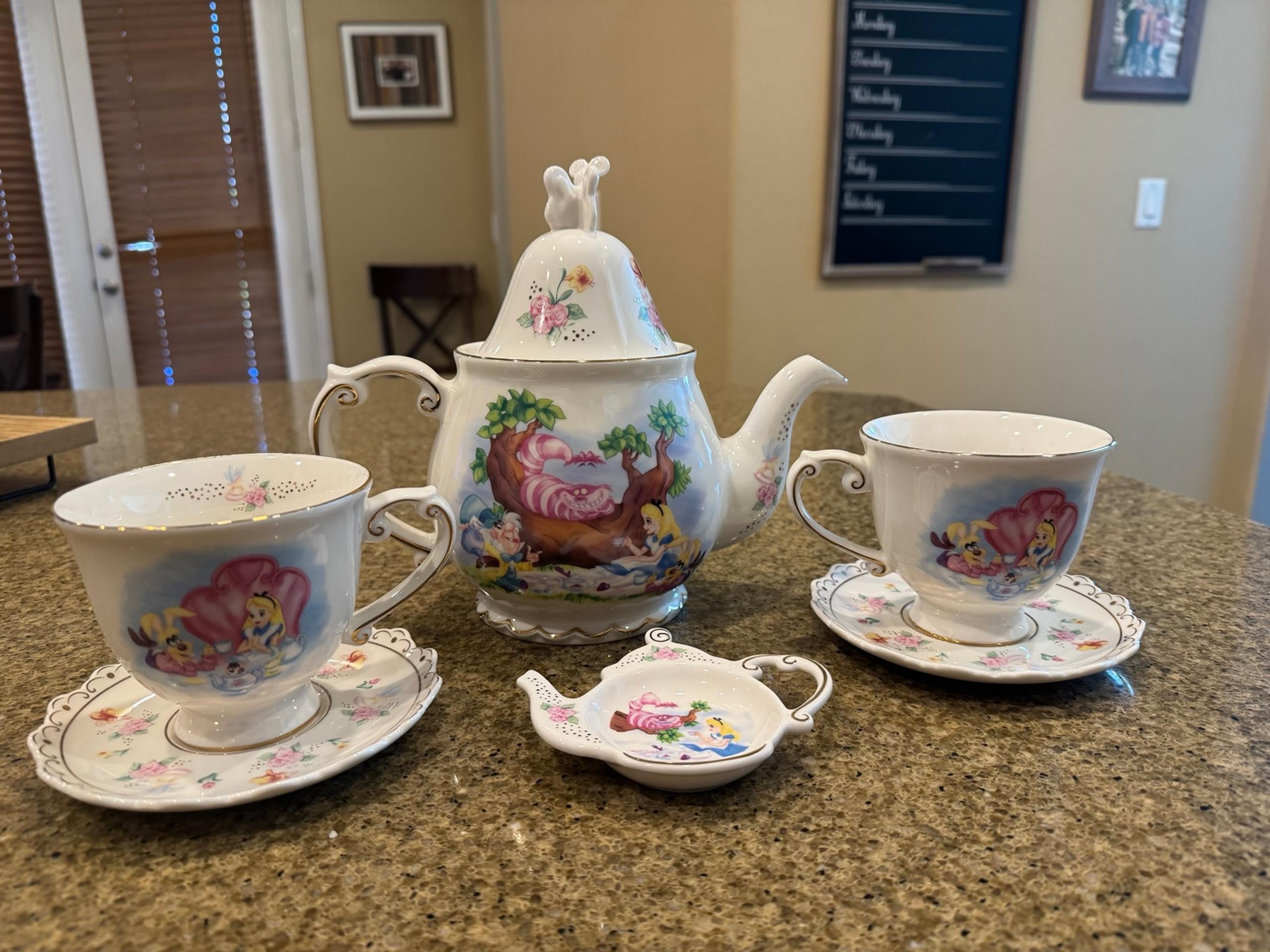 Alice in Wonderland Porcelain Tea Party Set for two