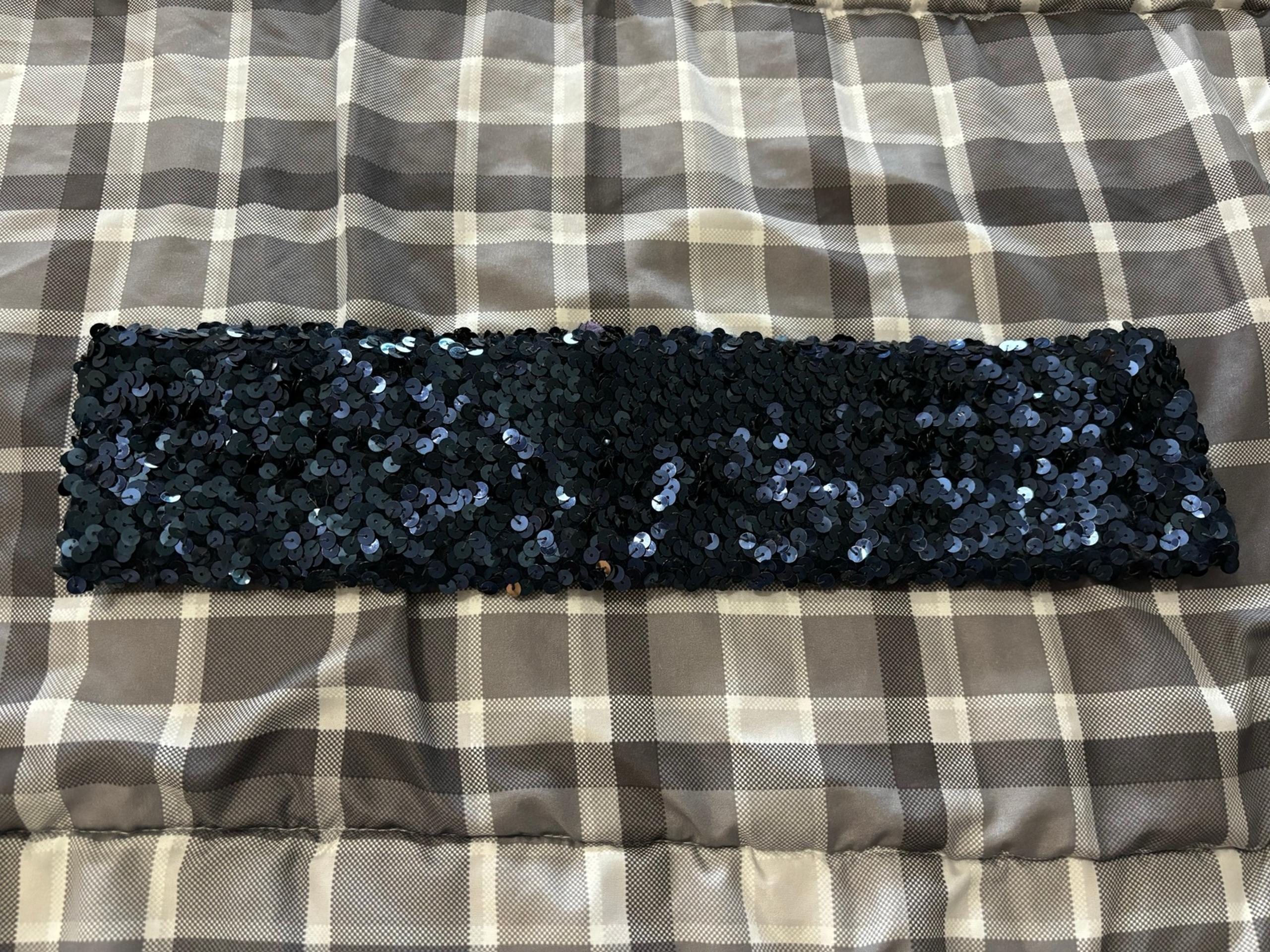 Beautiful Dark Blue Sequined Stretchy Belt