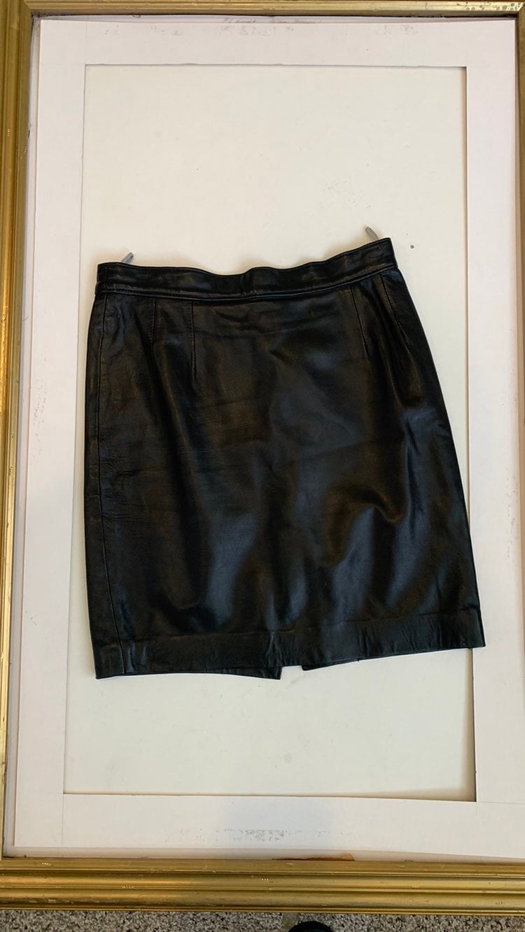 Neto black leather skirt size 10