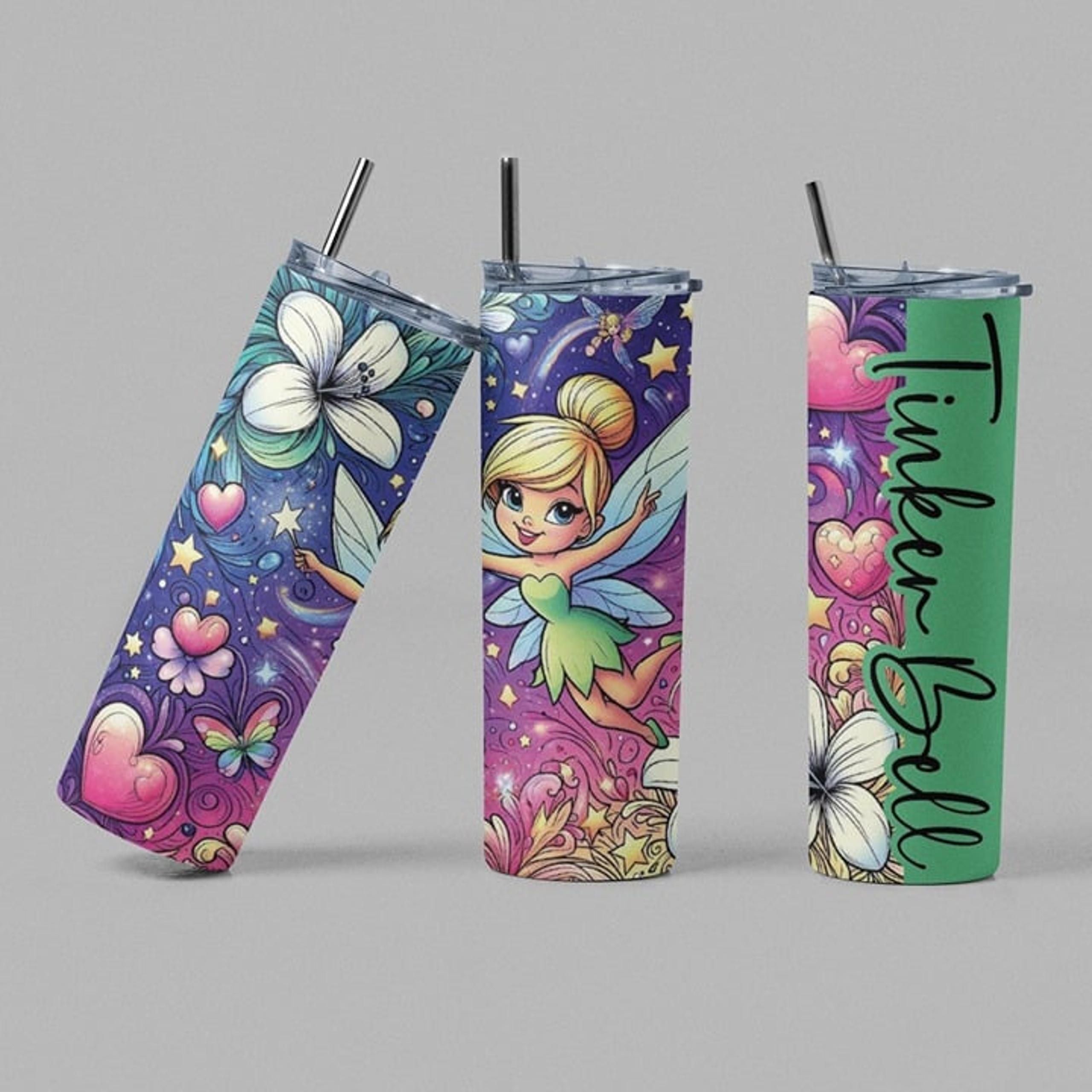 Personalized Tinkerbell Peter Pan 20 oz Stainless Steel Tumbler - Free Shipping!