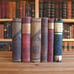 Collection of six antique novels in decorative bindings from the 1800s