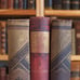 Collection of six antique novels in decorative bindings from the 1800s