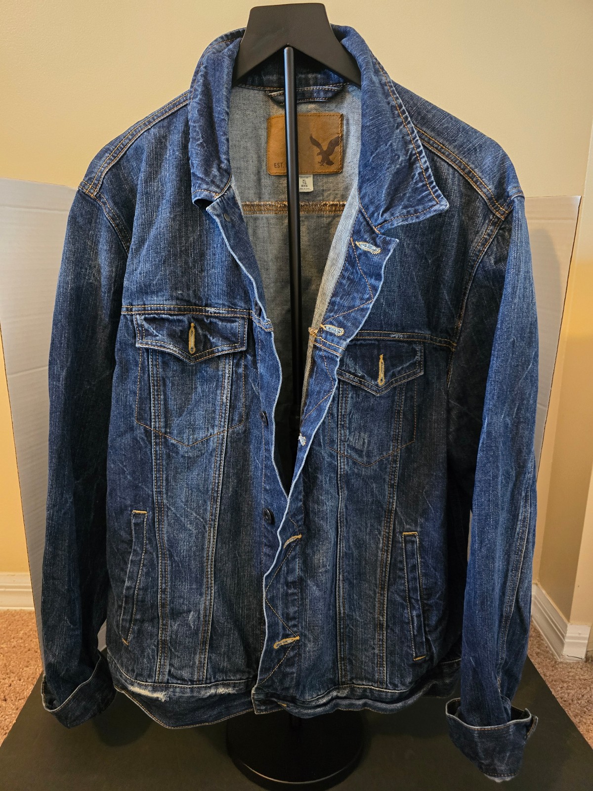 2014 American Eagle Outfitters Denim Athletic Fit Jacket Mens XL