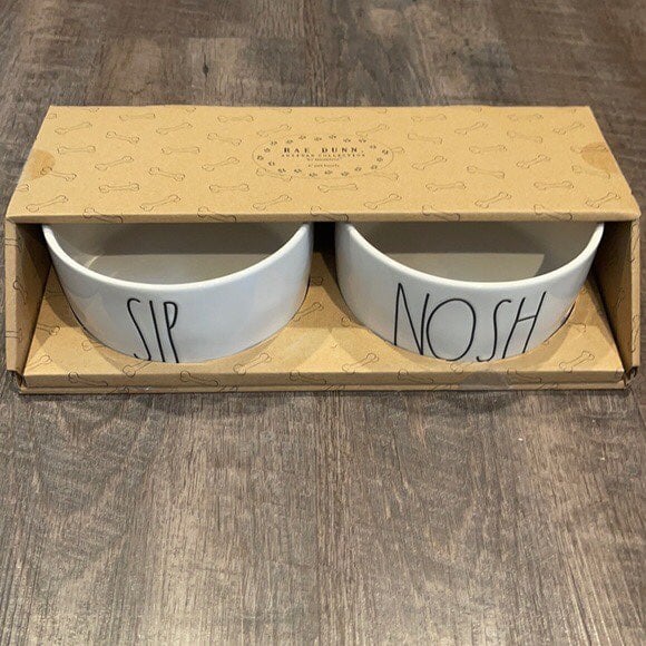 Rae Dunn dog bowls set