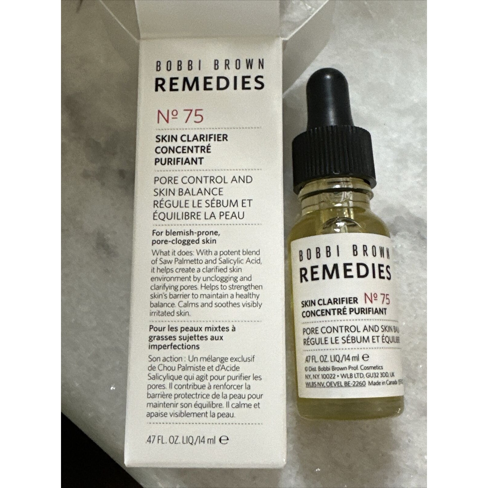 BOBBI BROWN REMEDIES SKIN CLARIFIER CONCENTRE No.75. Size 0.470z/14ml. New.