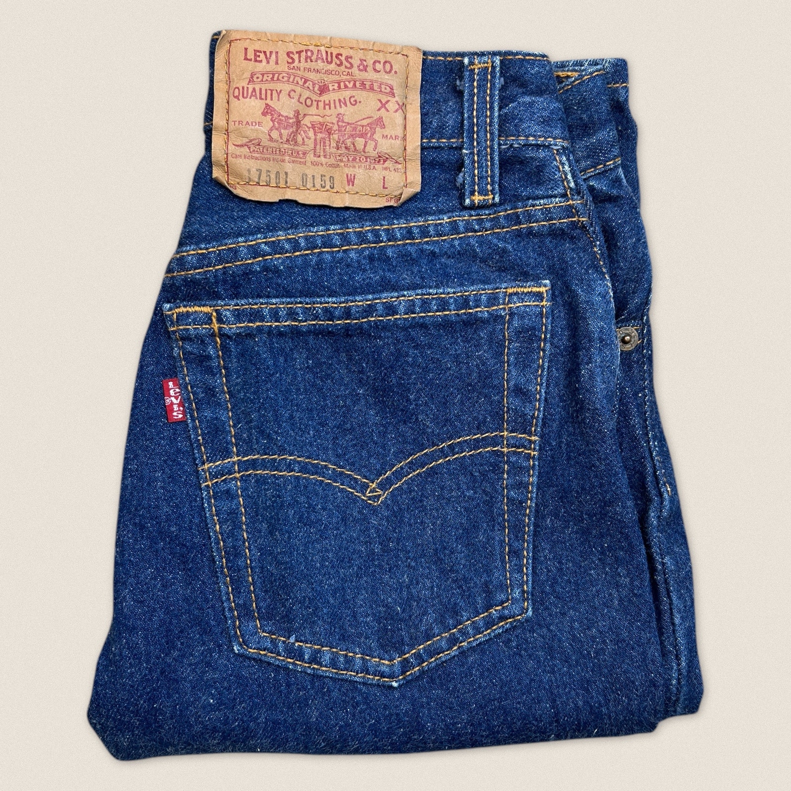 Vintage 501 Levi's Buttonfly Jeans Tall Long - Size 24 x 33