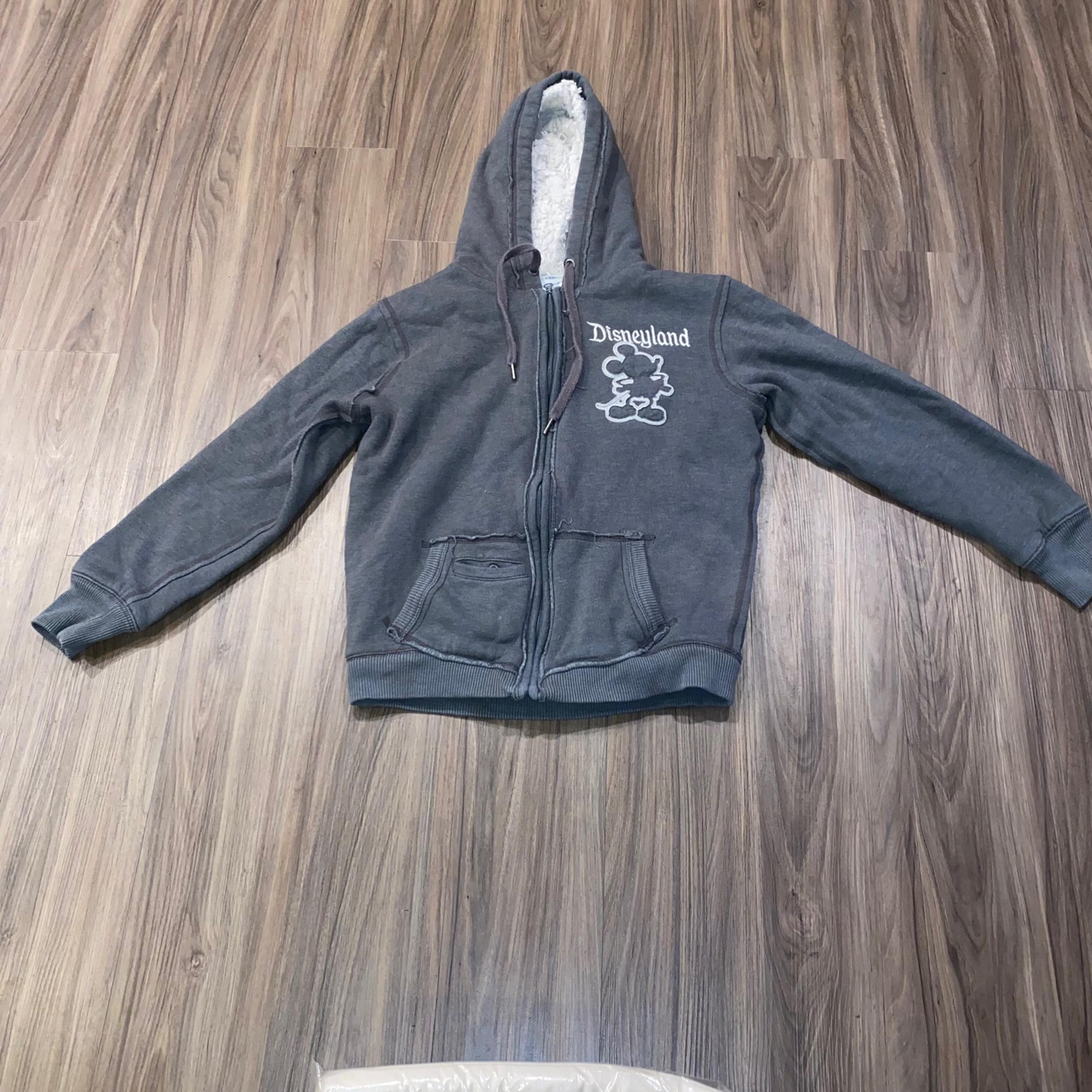 Disney Mickey Mouse 55 Zip Up Sweater Grey / White Women Size Medium