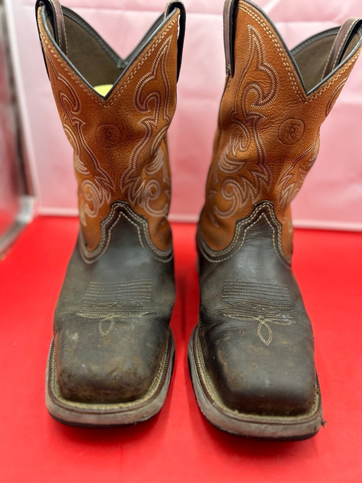 Tony Lama men 11 waterproof steel toe cowboy work boots