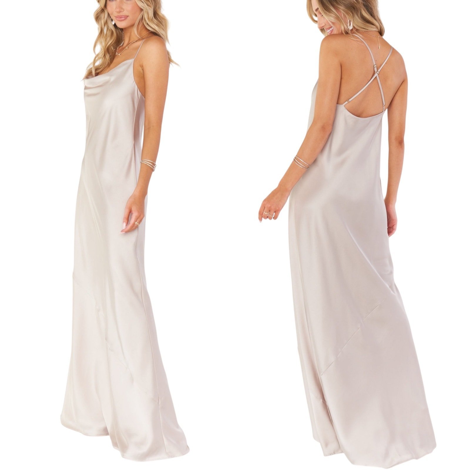 Show Me Your Mumu Tuscany Maxi Slip Dress Show Me The Ring Luxe Satin size M