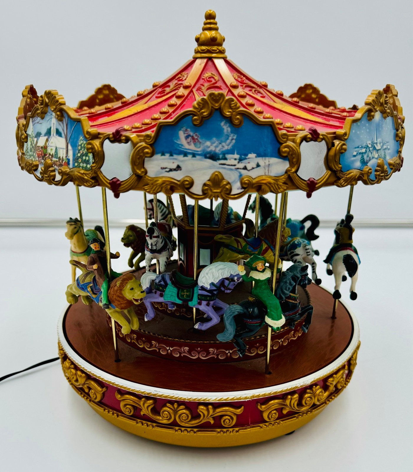 Mr. Christmas TRIPLE DECKER Musical Lighted CAROUSEL Xmas Carols & Classics