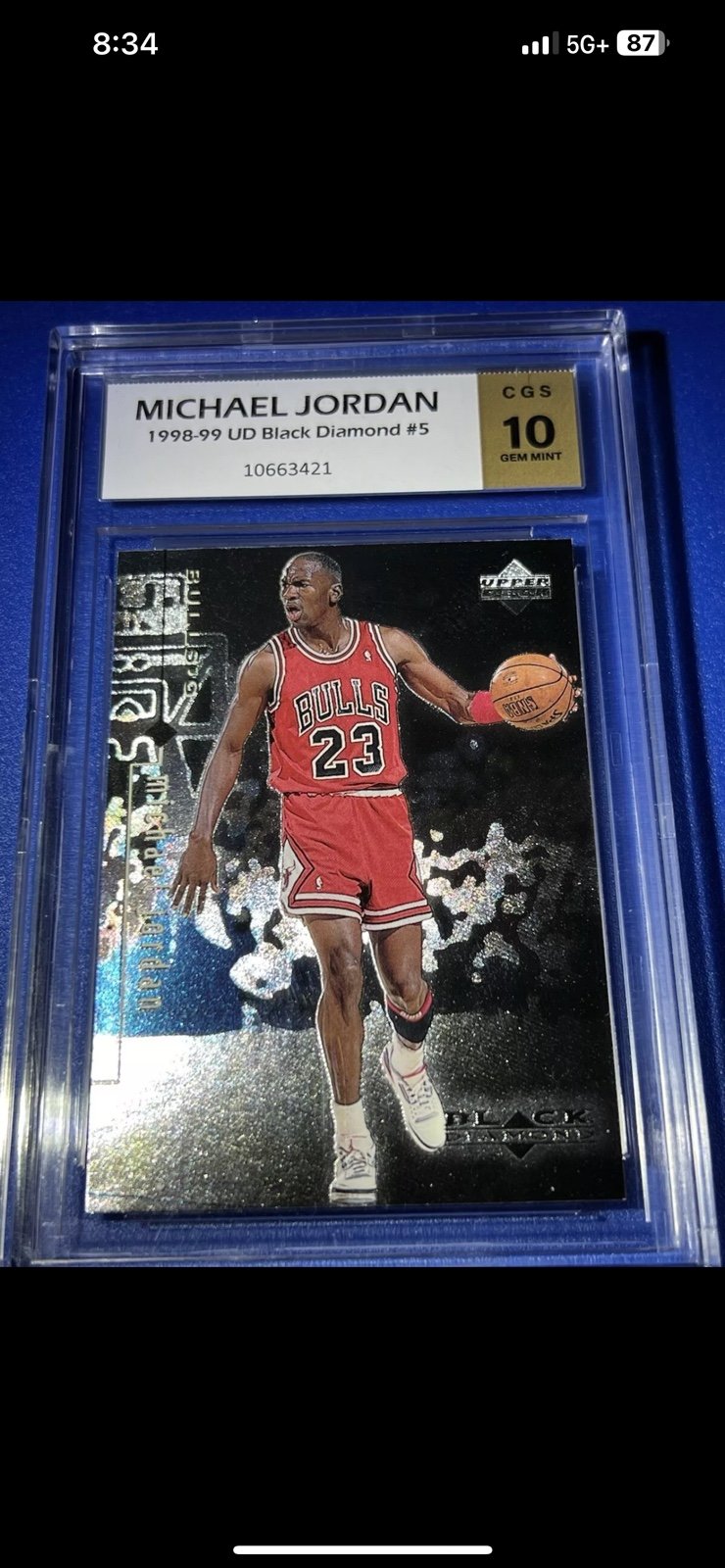1998-99 Upper Deck Black Diamond Michael Jordan #5 HOF