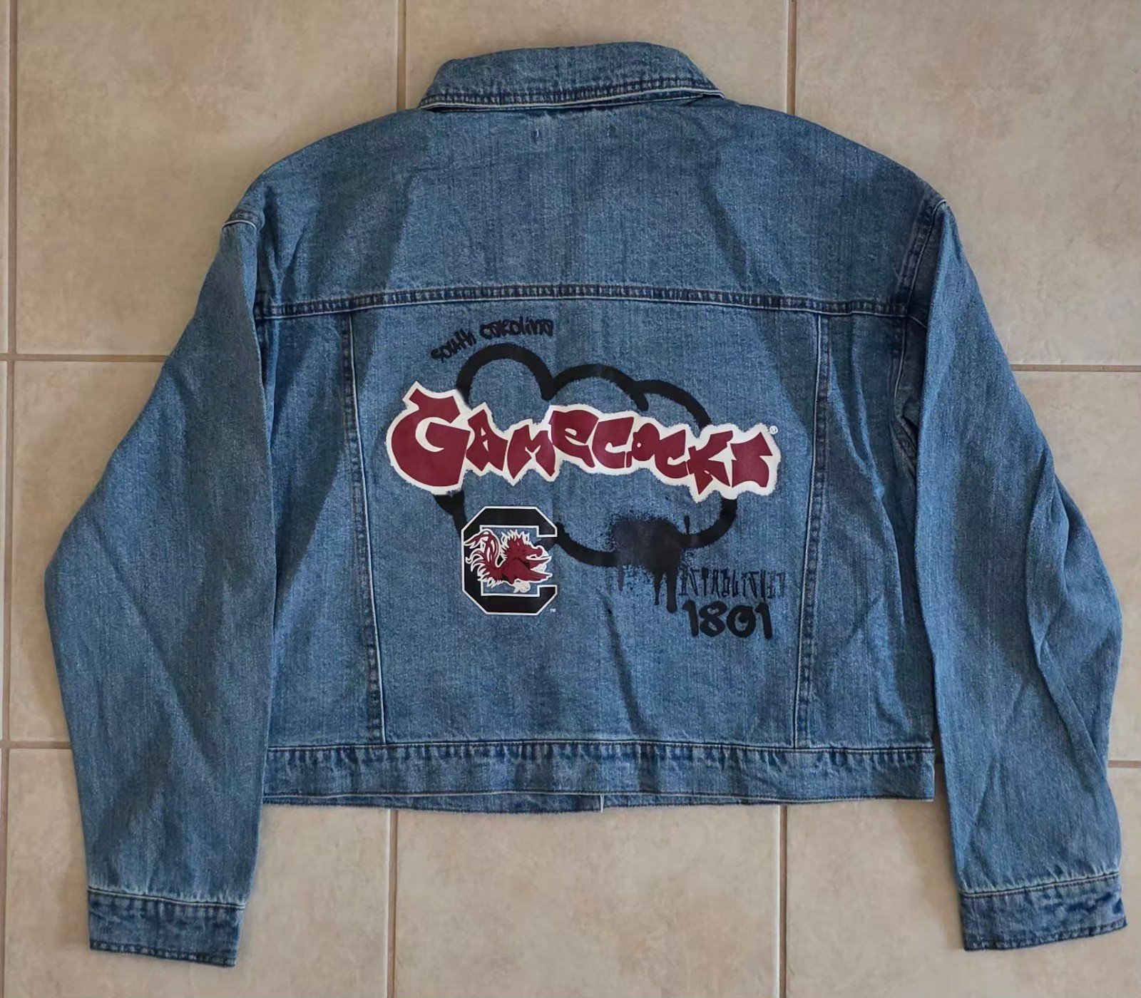 NEW Wear by Erin Andrews South Carolina Gamecocks Women's Denim Jacket (XL)