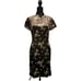 Geary Roark Kamisato Asian Style Brown Flower Dress Size 8