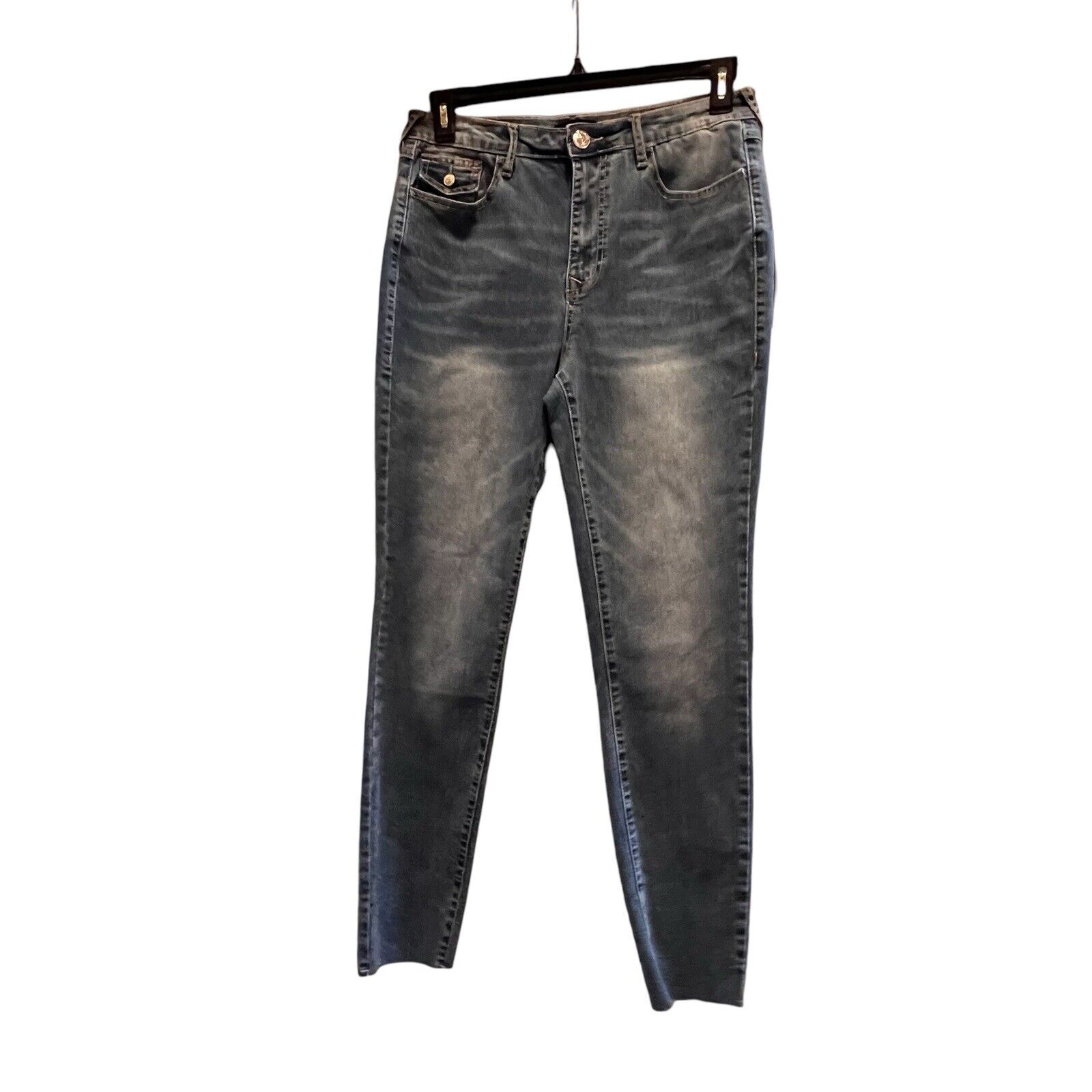 NEW True Religion Halle Jeans Womens 30 Raw Ankle Snap Flap Skinny NWT