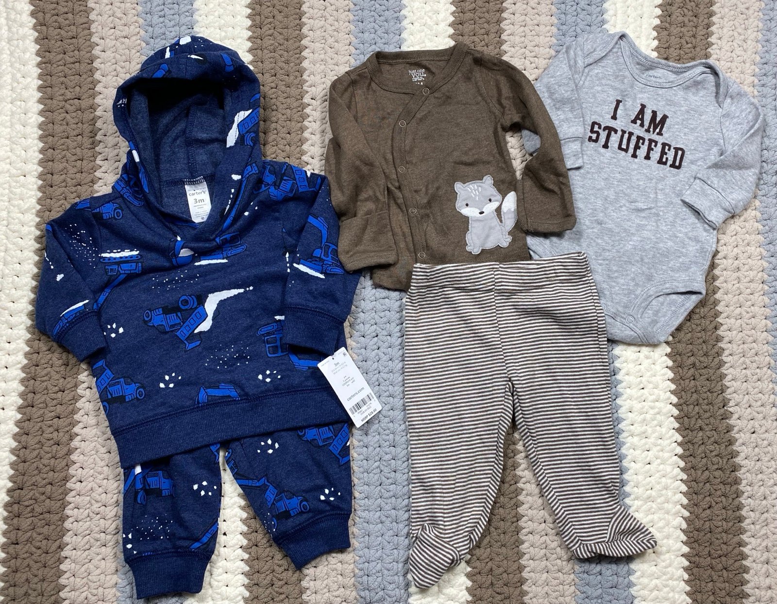 Carter’s 3M Baby Boy Outfit Bundle – 5 Piece Set