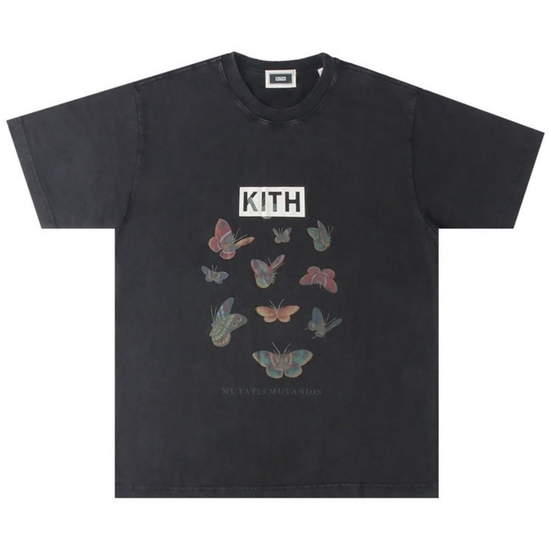 KITH BUTTERFLY VINTAGE TEE（EVISU Brocade Seagull appliqué T