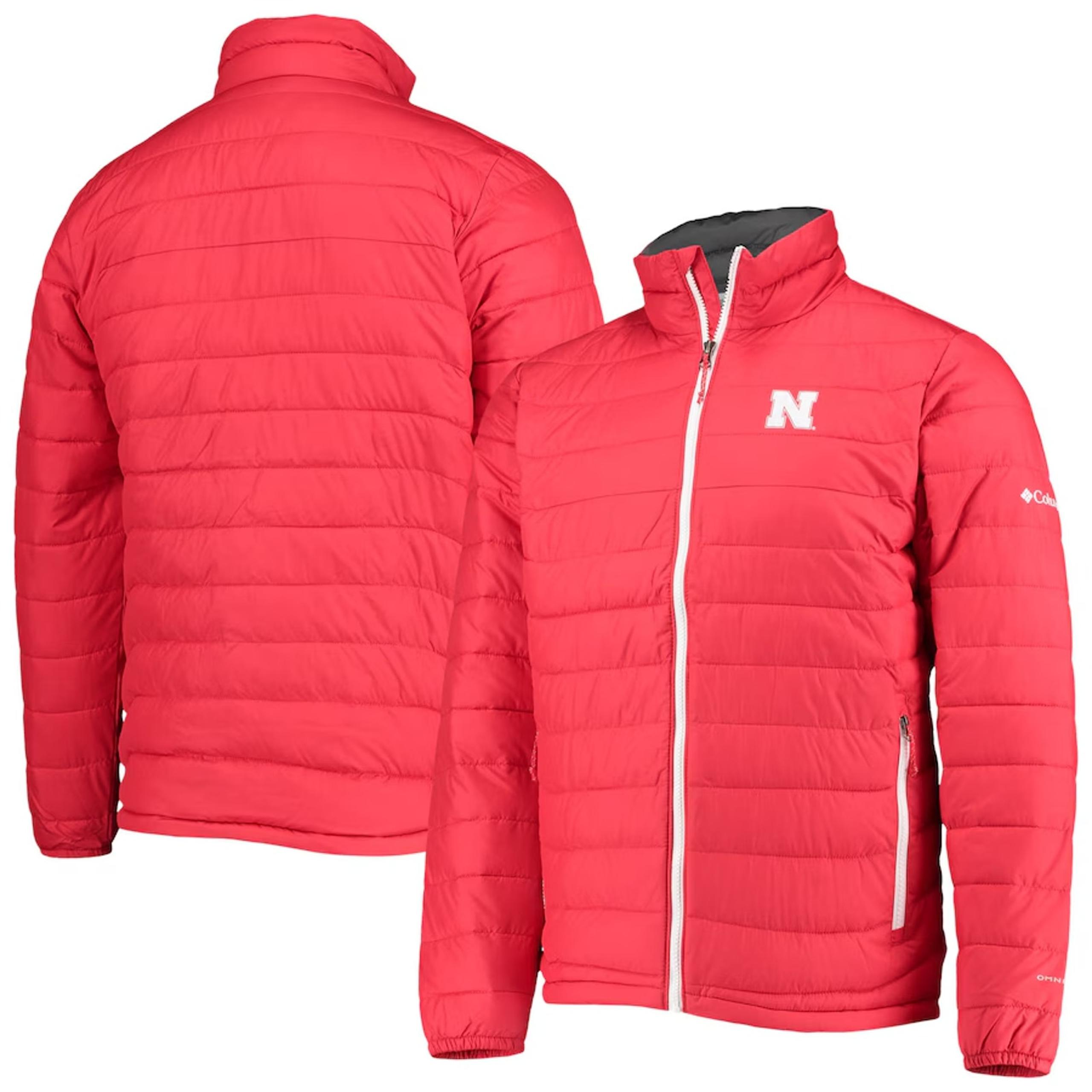 NWT Columbia Men's Powder Lite Insulated Jacket Red XXL NEBRASKA CORNHUSKERS NWT Columbia Men's Powder Lite Insulated Jacket Red XXL NEBRASKA CORNHUSKERS