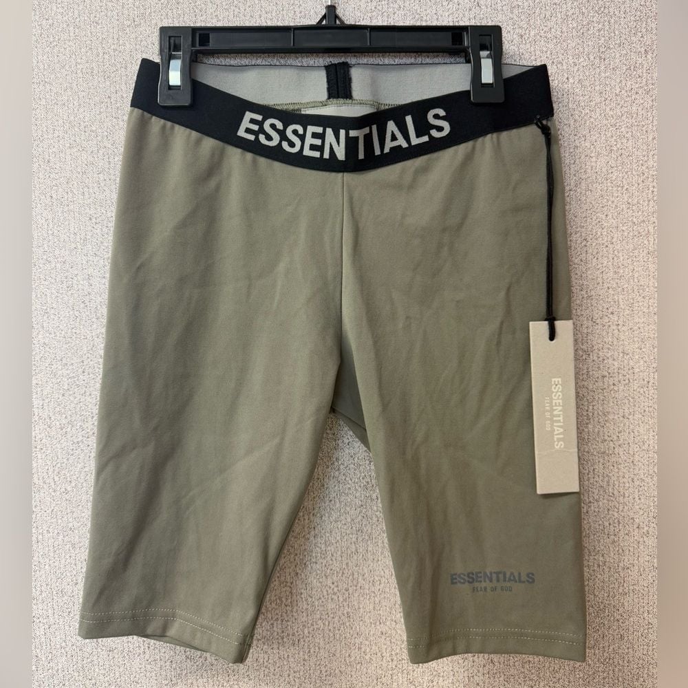 Fear Of God Essentials Green Biker Shorts Women's Size XXS NWT