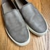 Vince Leather Slip On Taupe Gray Size 7