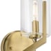 Kichler Nye 9.75 1 Light Wall Sconce, Clear Glass, Natural Brass - 52316BNB