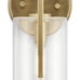 Kichler Nye 9.75 1 Light Wall Sconce, Clear Glass, Natural Brass - 52316BNB