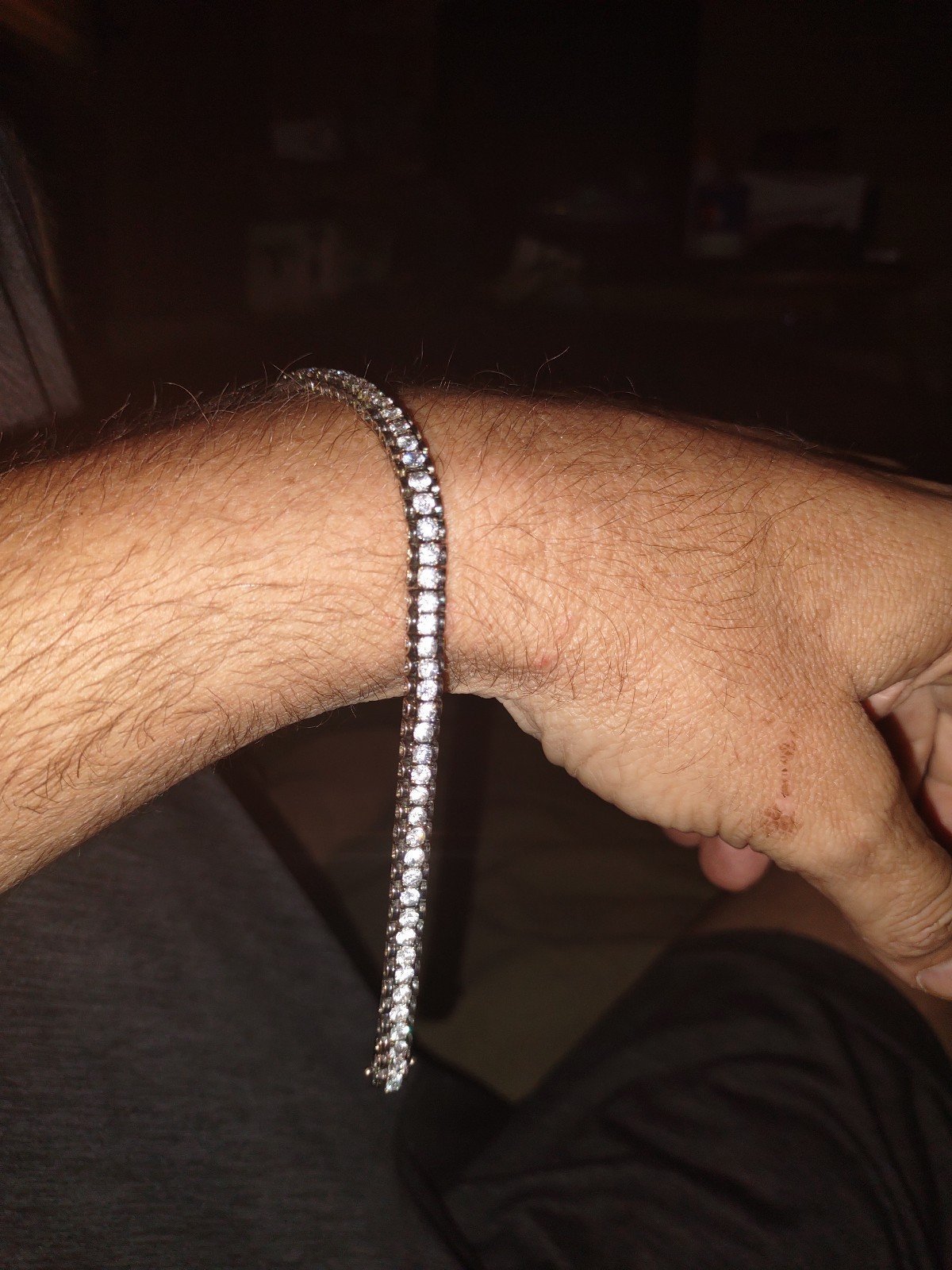 Vintage Service Merchandise 54 Perfect Cubic Zirconia 925 Tennis Bracelet 7 1/2