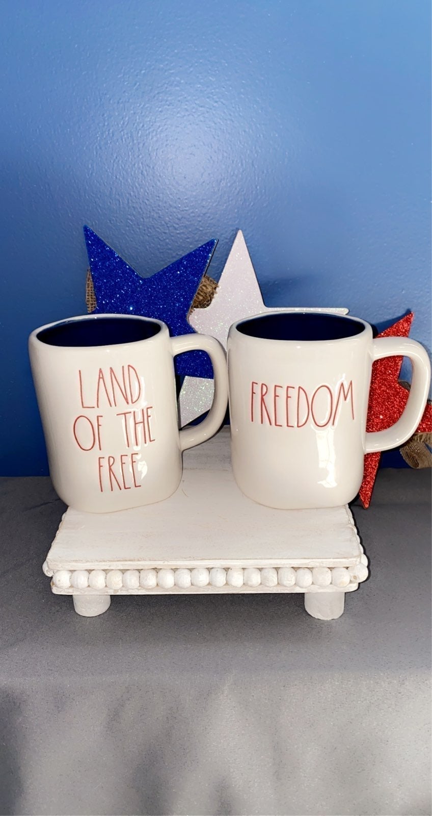 Rae Dunn patriotic mug set