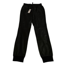 BCBG Max Azria Black Leather Elastic Waistband Joggers Pants XXS