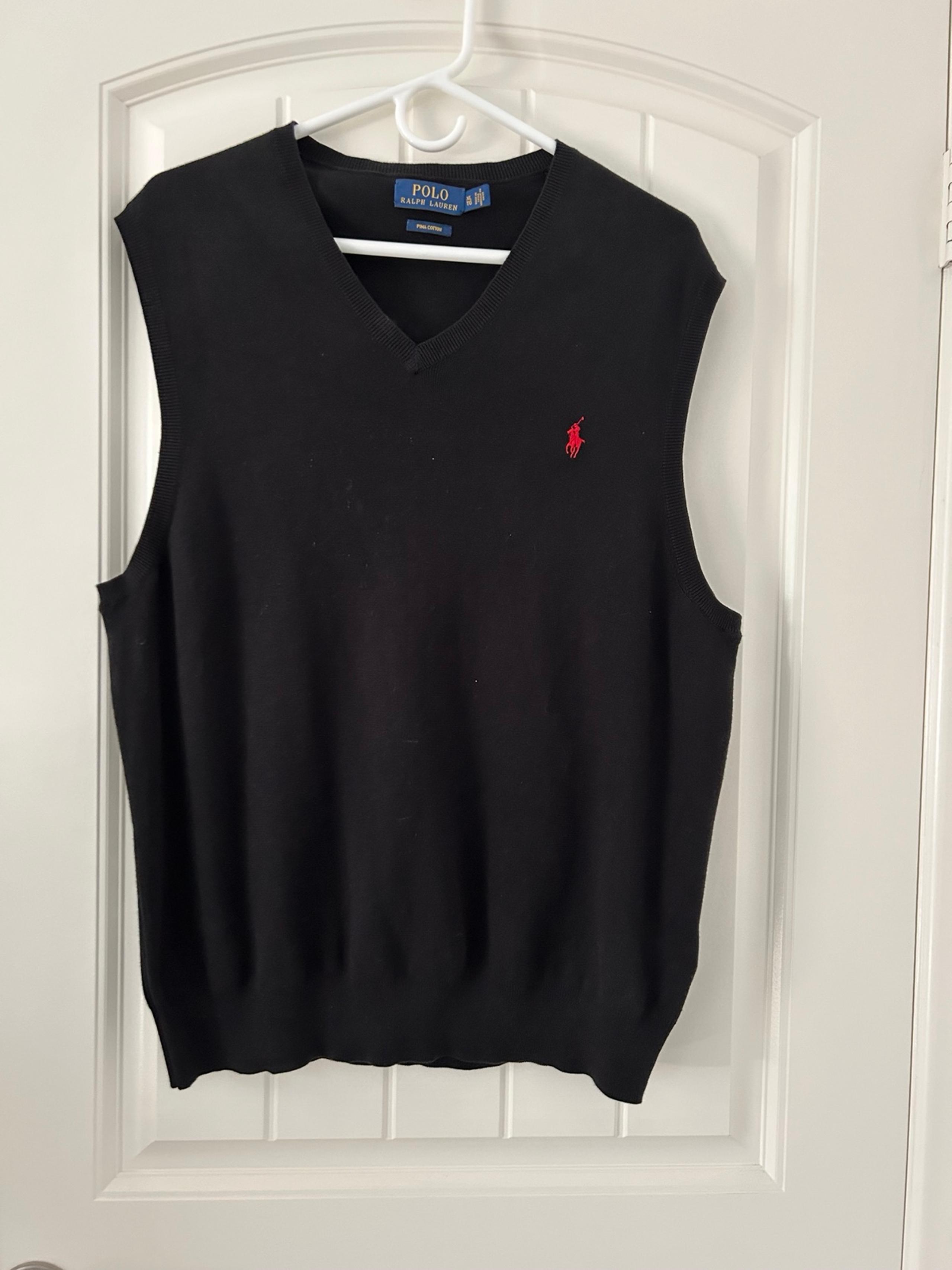 Ralph Lauren Polo Mens Sweater Vest 100% Pima Cotton XL