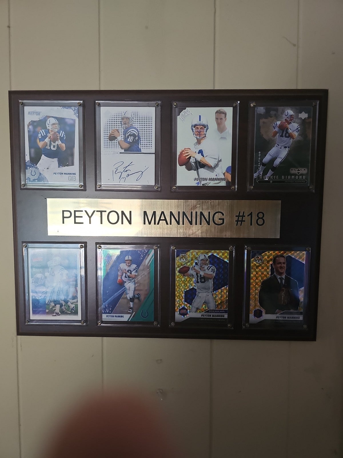 Peyton Manning Colts card plaque