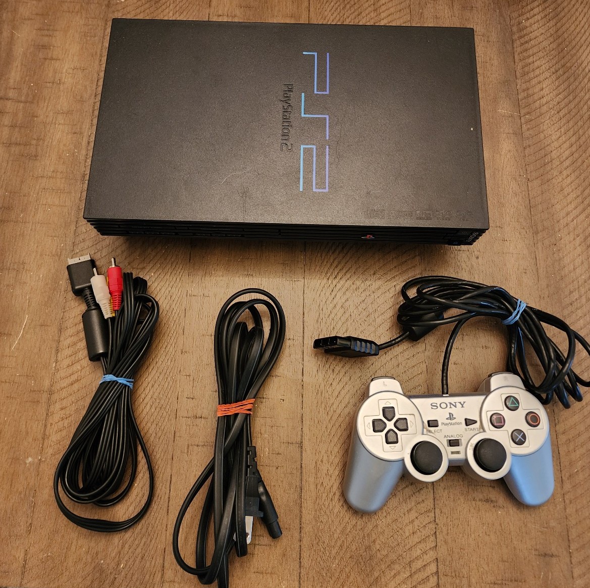 Sony Playstation 2 PS2 Fat Console Bundle OEM Controller, Cables, TESTED