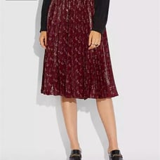 Coach Lunar New year Horse and Carriage Print Pleated skirt