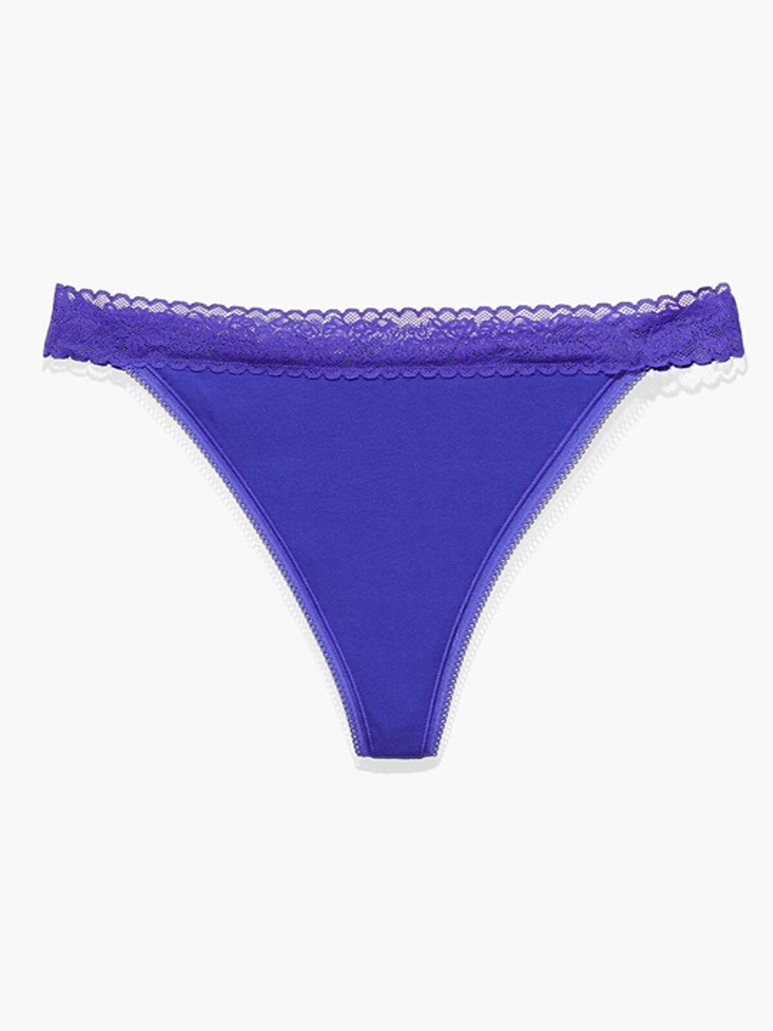 Savage X Fenty Cotton Essentials Thong, Women’s 3X, Taboo Blue, NEW