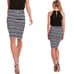 NWT Trina Turk Blue Black Striped Skirt