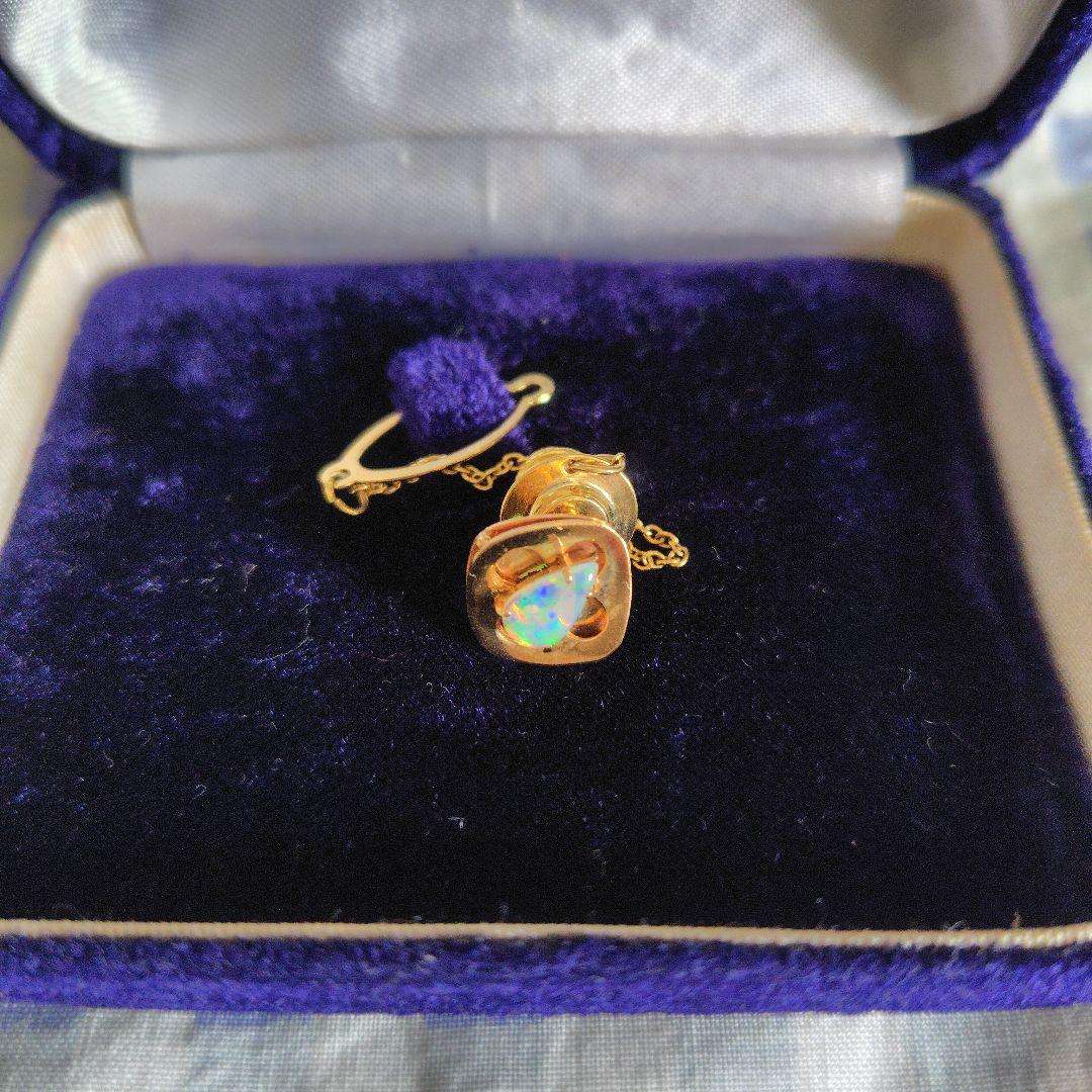 18K Tie Tack, Tie Pin with K18 Stamp, Comes with Dedicated Case